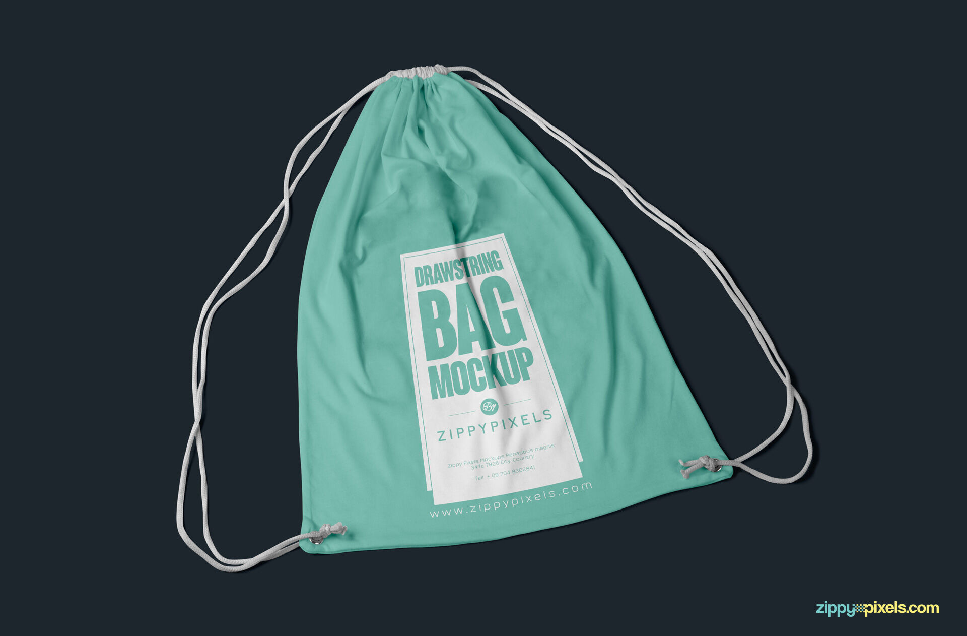 Top View Drawstring Bagpack Mockup preview
