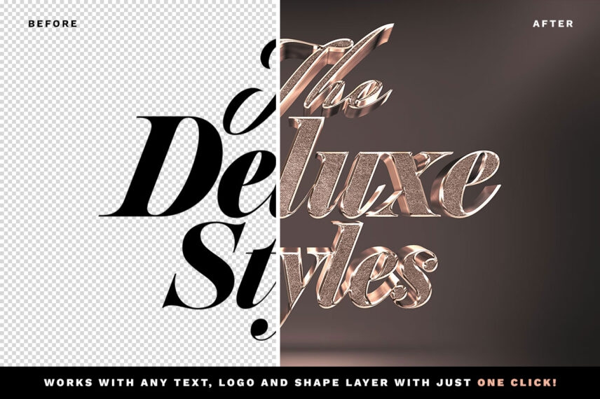 3D Bronze Text Effect