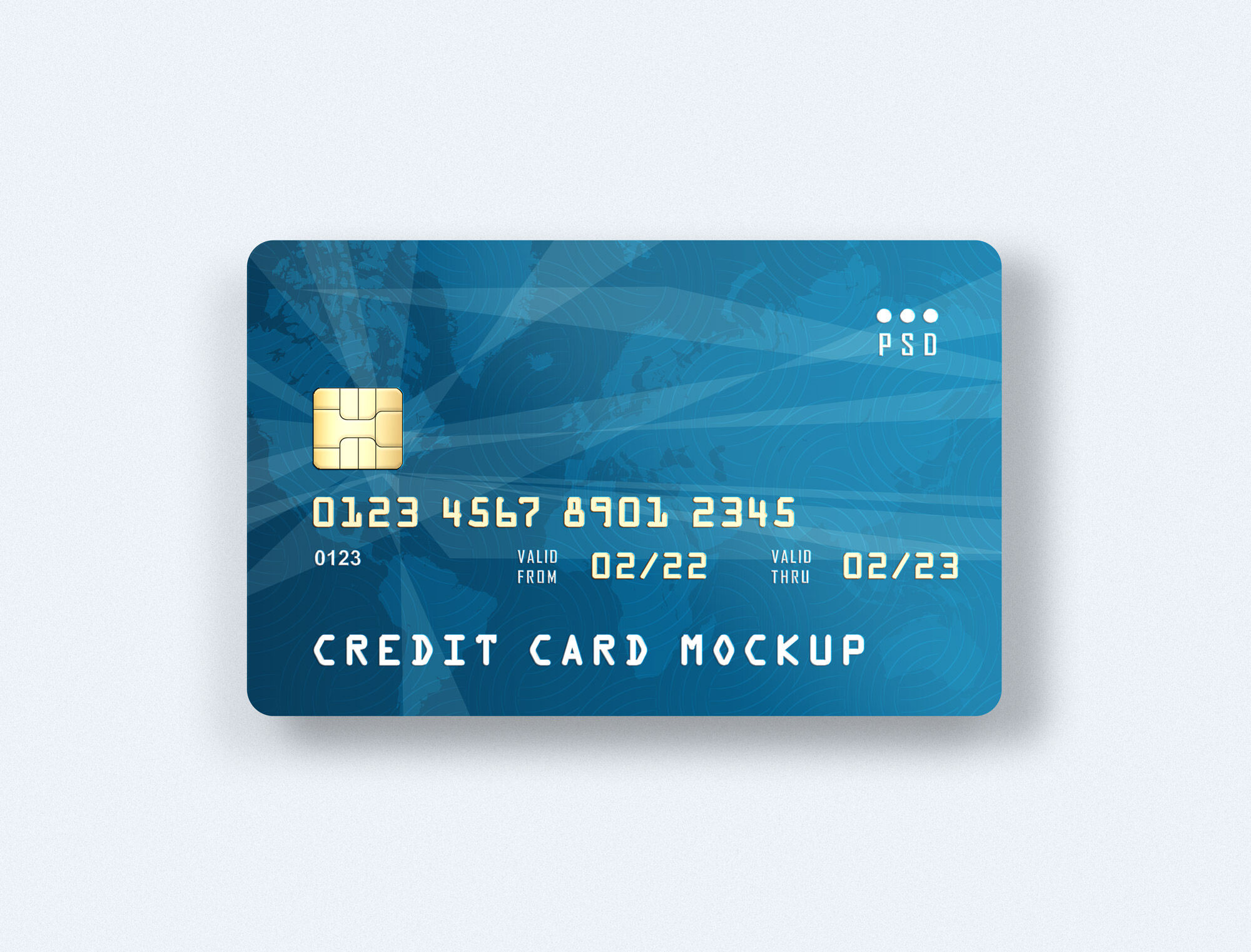 Top View Minimal Credit Card on Floor Mockup preview