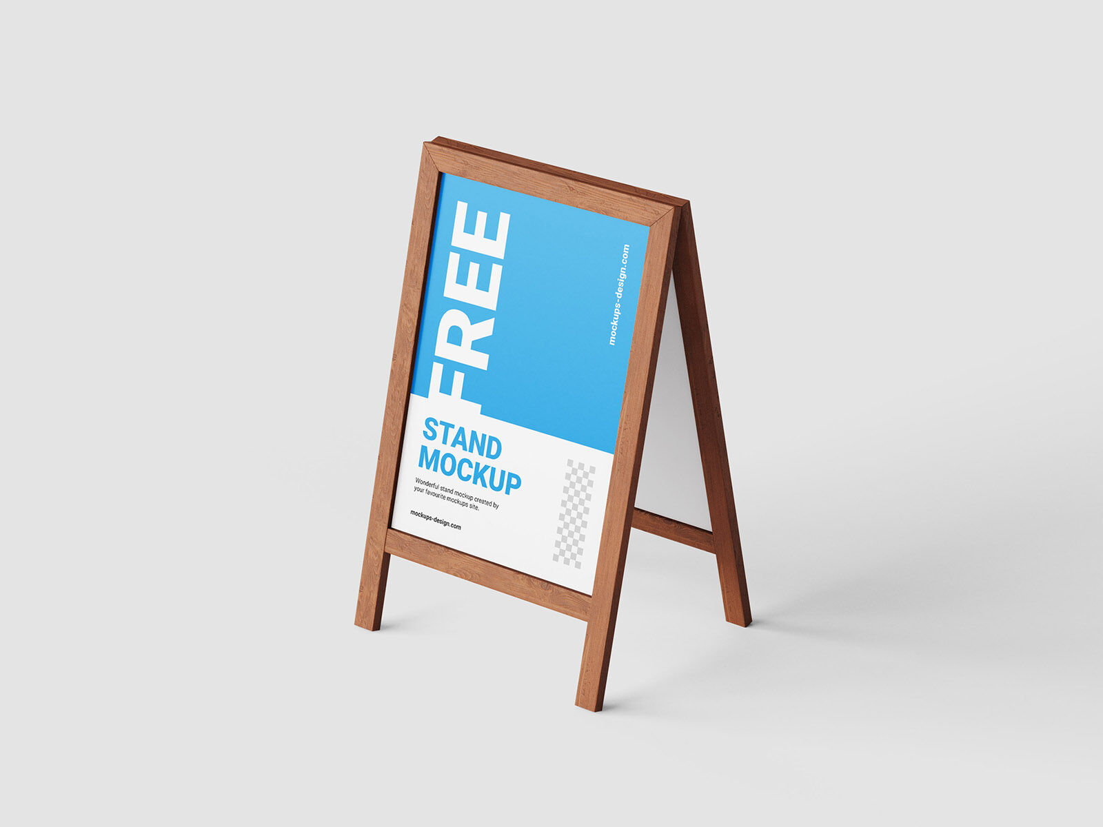 3 Mockups of Wooden Stand from Different Angles preview