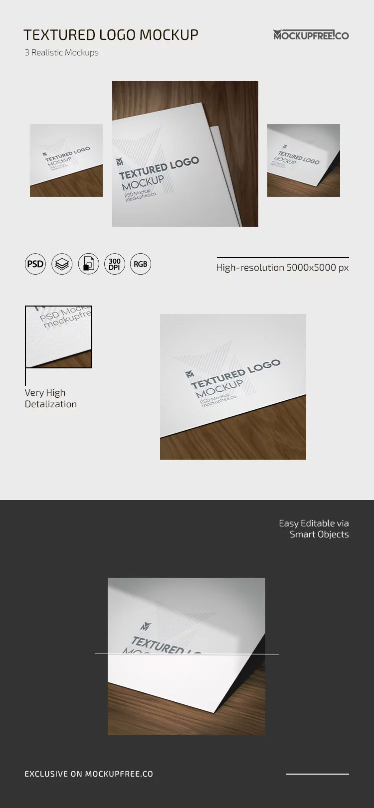 Textured Logo Mockup preview