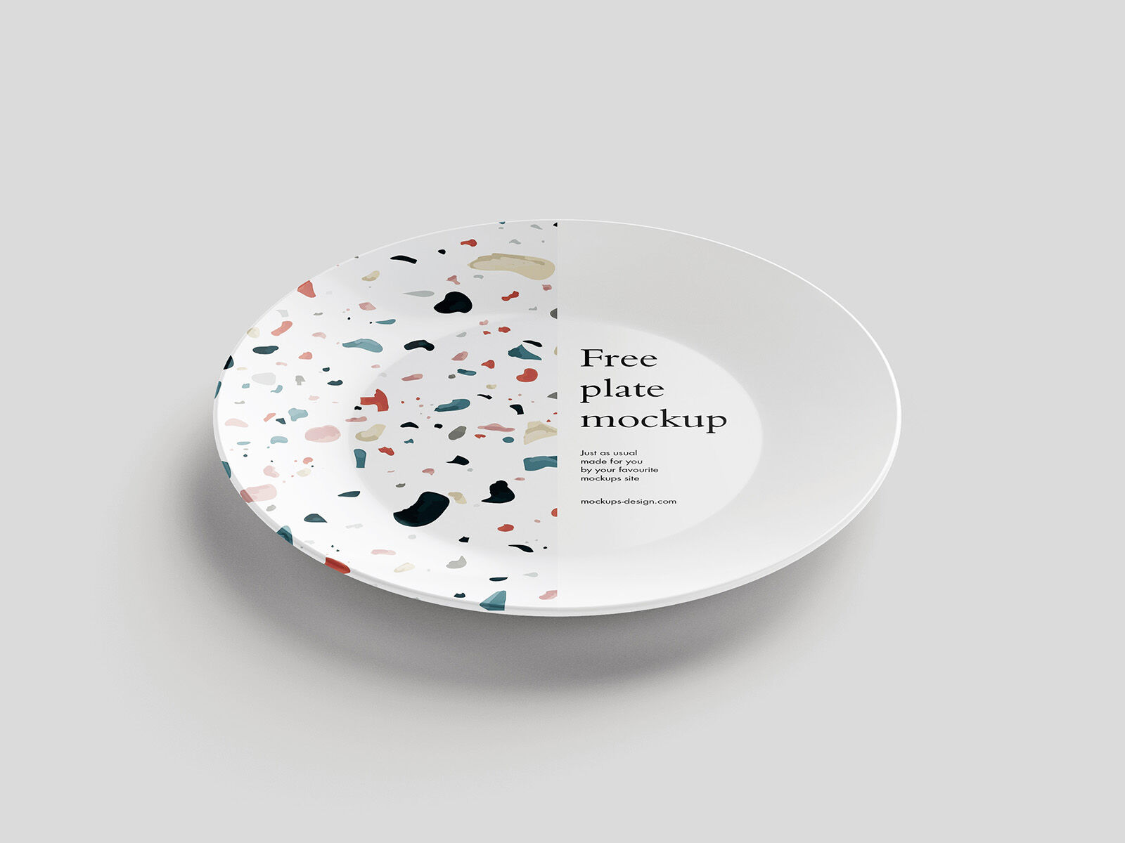 4 Mockups of Ceramic Plates in Different Angles and Positions