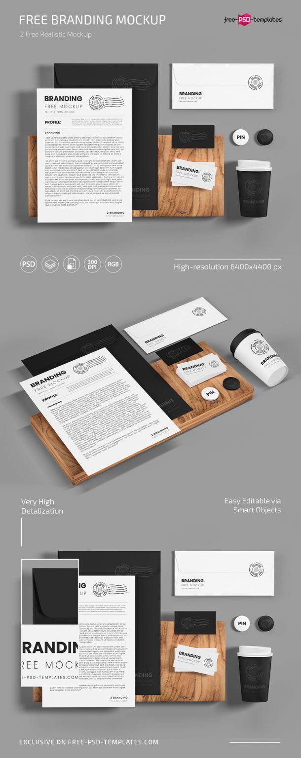 2 Stationery Mockups Features Paper and Cup