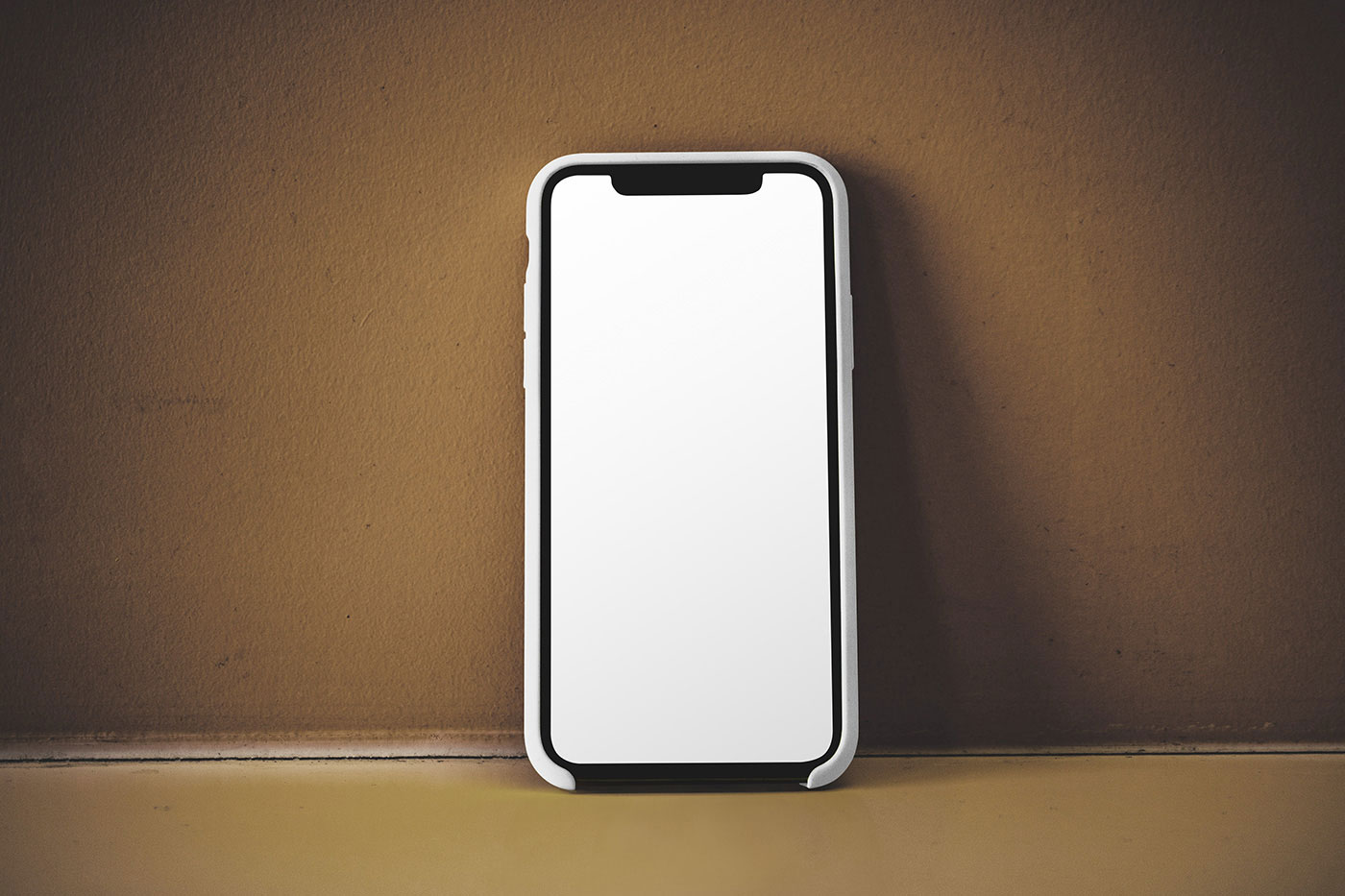 iPhone on Concrete Wall Mockup preview