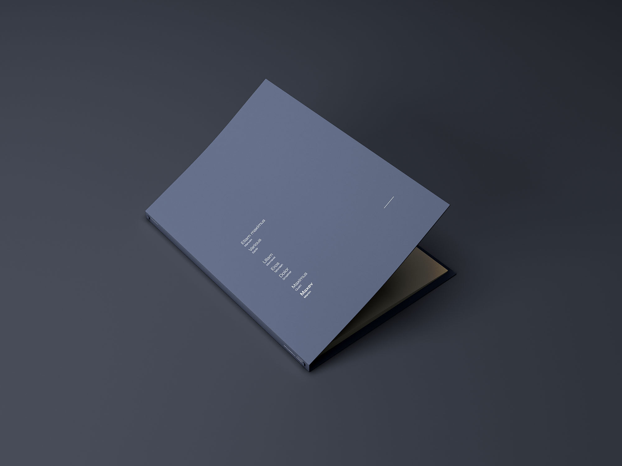 Minimal Perspective View Half Open A4 Folder on Floor Mockup preview