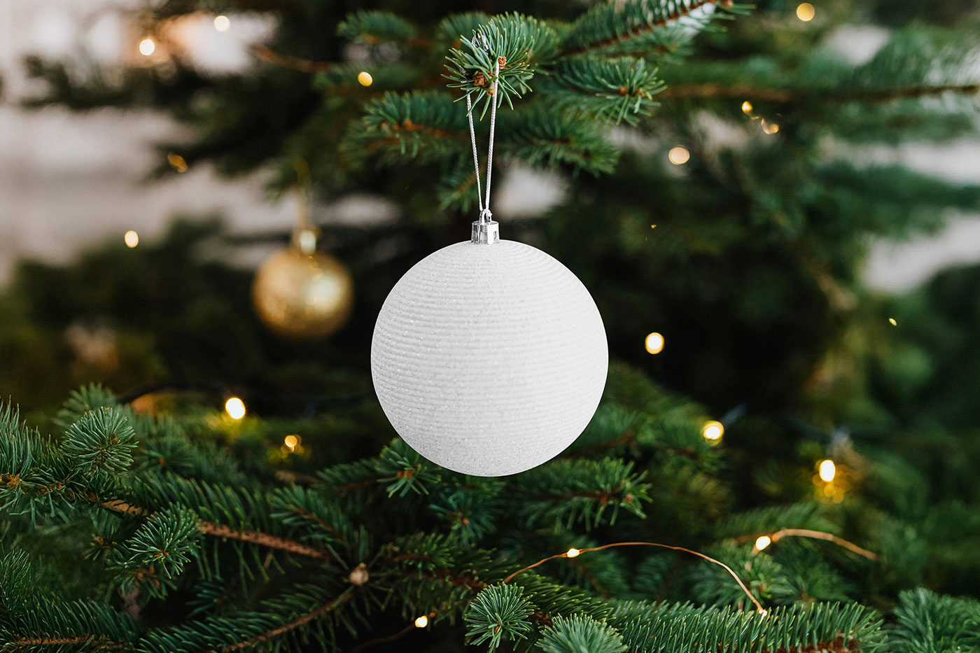 Hanging Christmas Ball Mockup preview