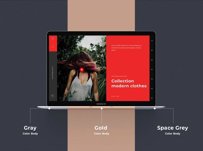 MacBook Air Opened in Top View Mockup preview