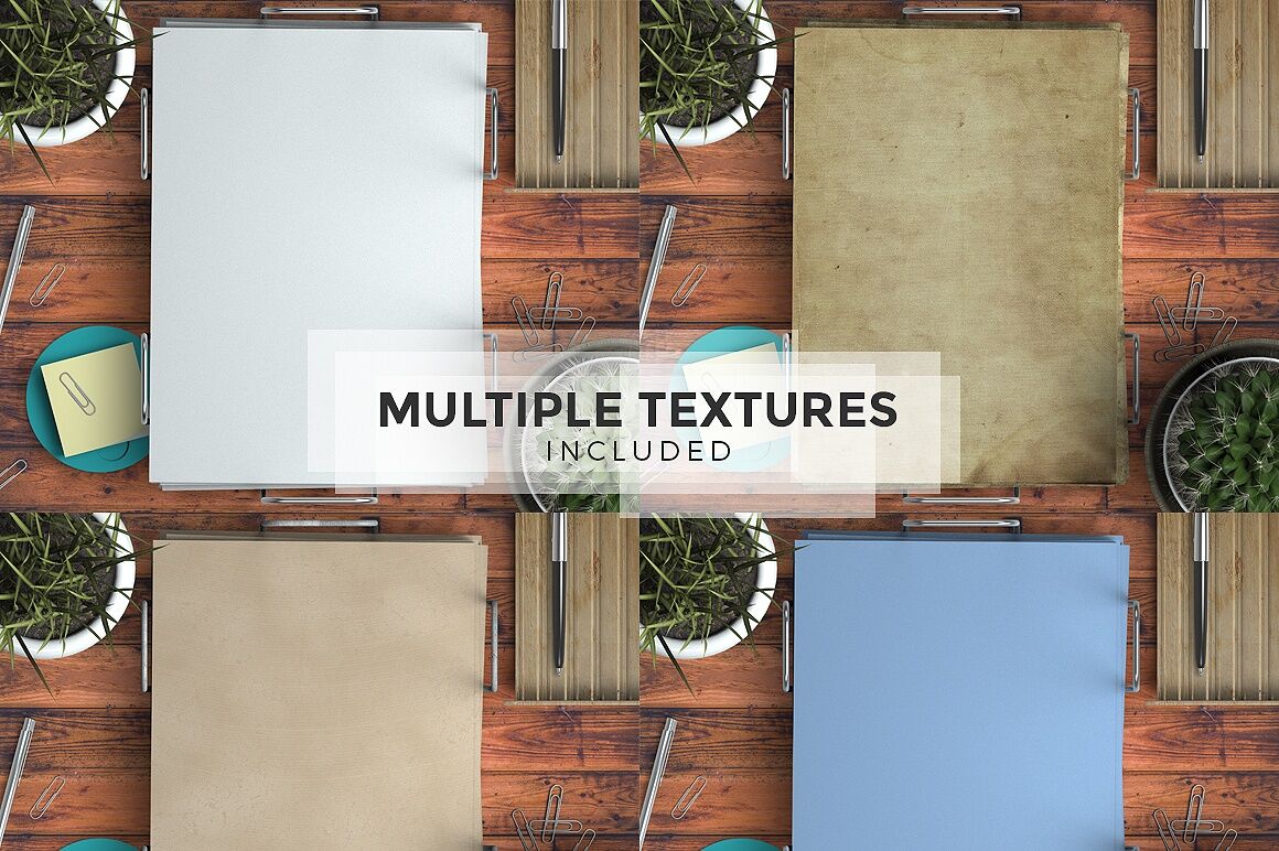 Top View of a Realistic Stationery Scene Creator Mockup preview
