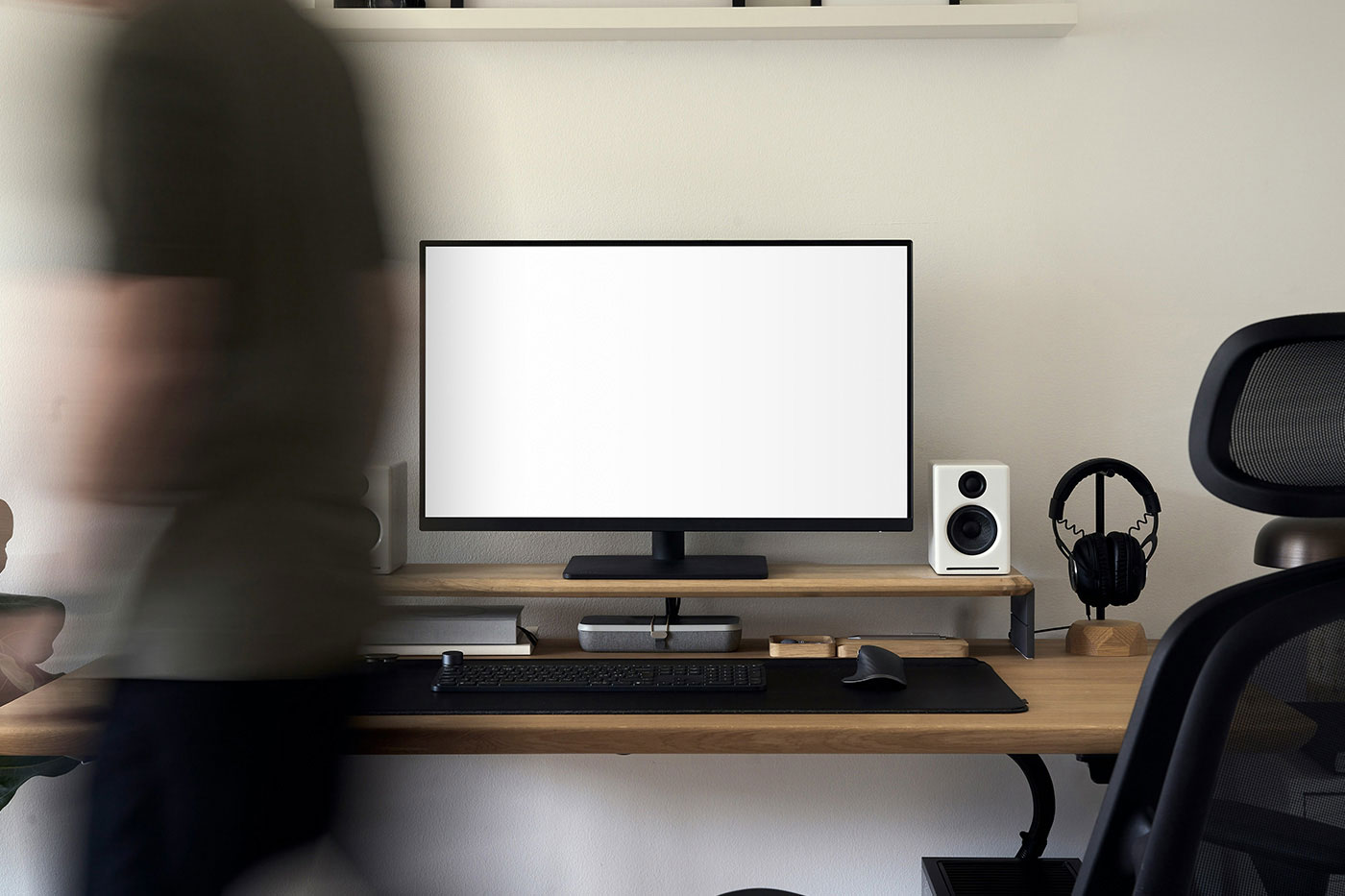 Front View Desktop Display Mockup preview