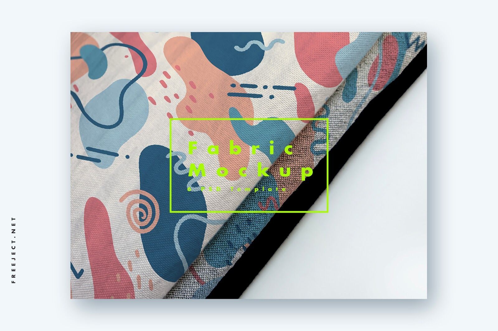 6 Fabric Mockups in Different Views and Positions