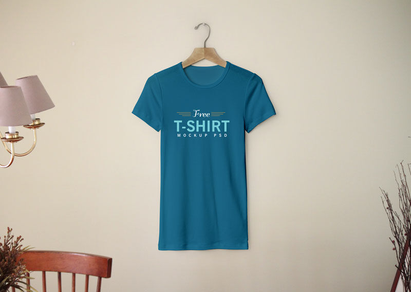 Front View of a Short-Sleeved T-shirt Mockup