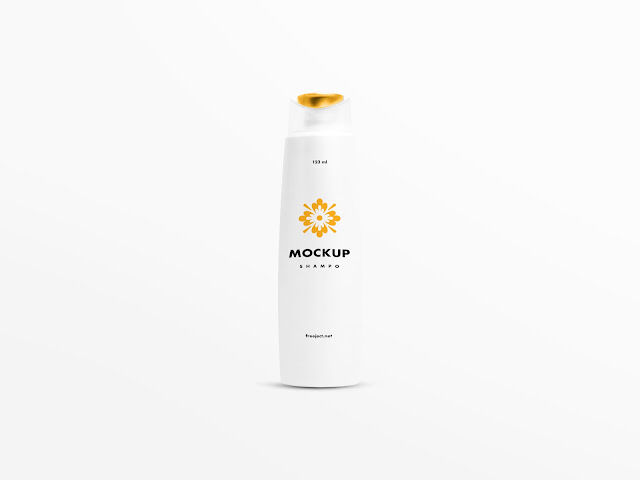 Shampoo Bottle Standing in the Front View Mockup