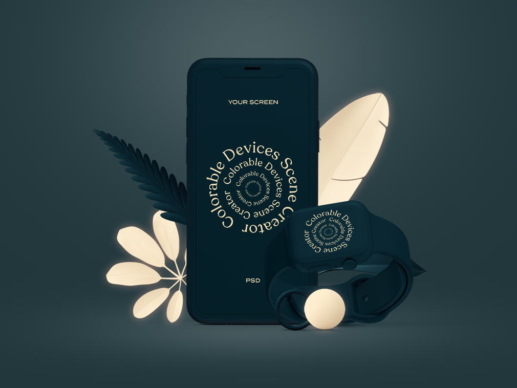 Tablet, laptop and Phone 3 Scene Creator Mockups preview