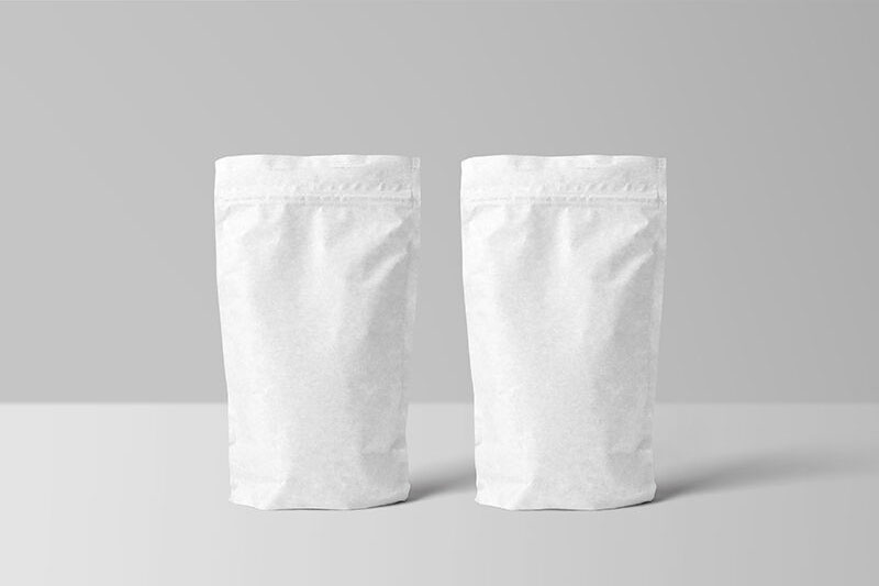 Two Paper Coffee Bags Mockup In Different Sizes preview