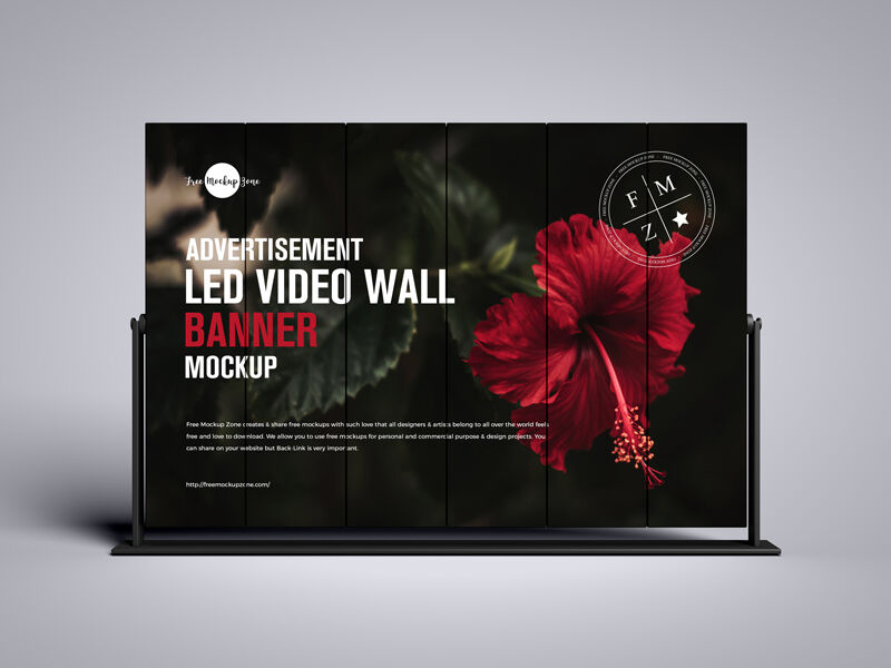 Front-View LED Video Wall Banner Mockup preview