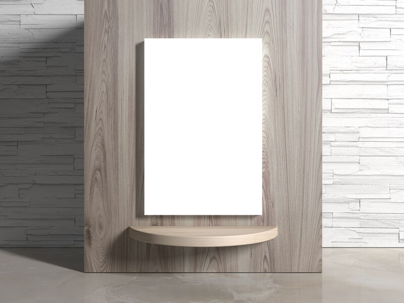 Poster on a Wooden Wall Mockup preview