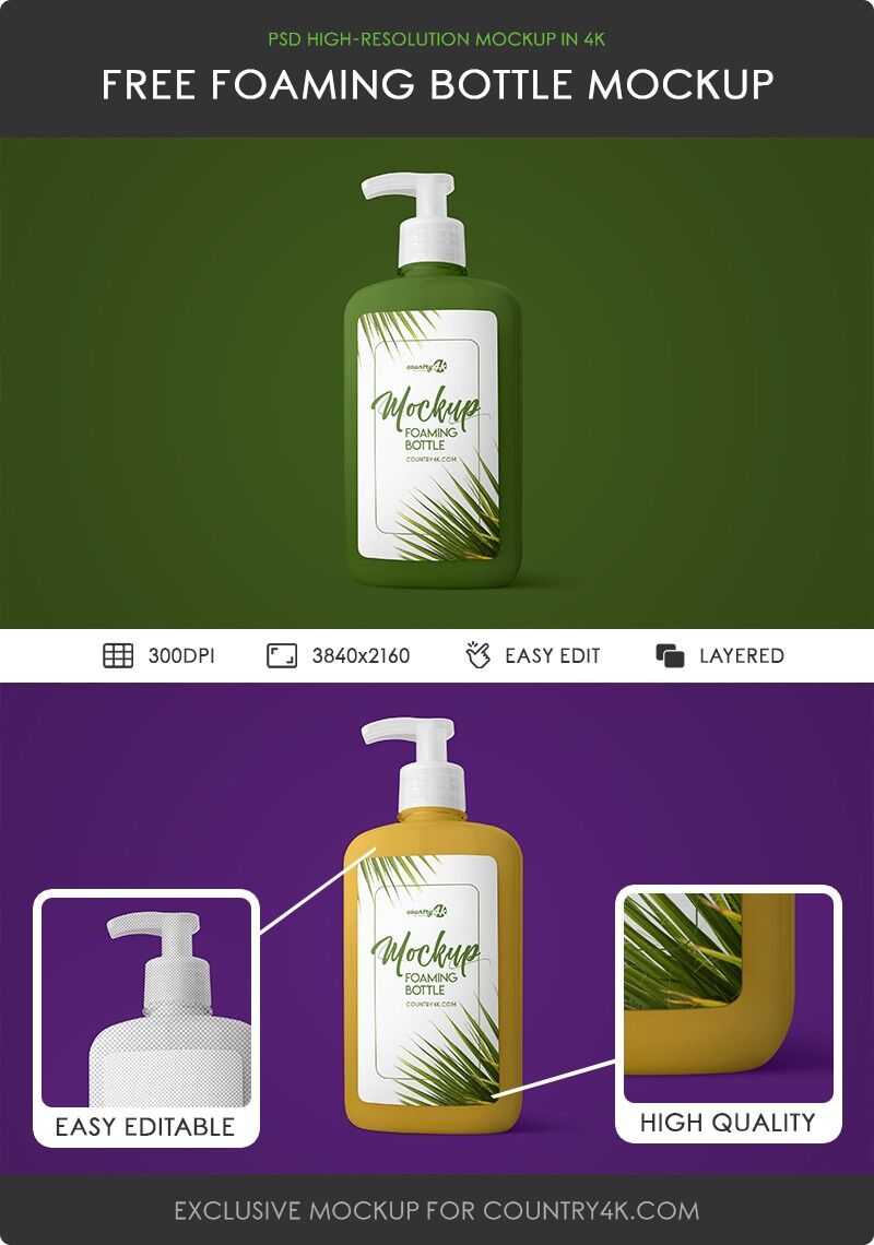 Mockup of a Liquid Soap, Plastic Pump Dispenser Bottle in Perspective preview