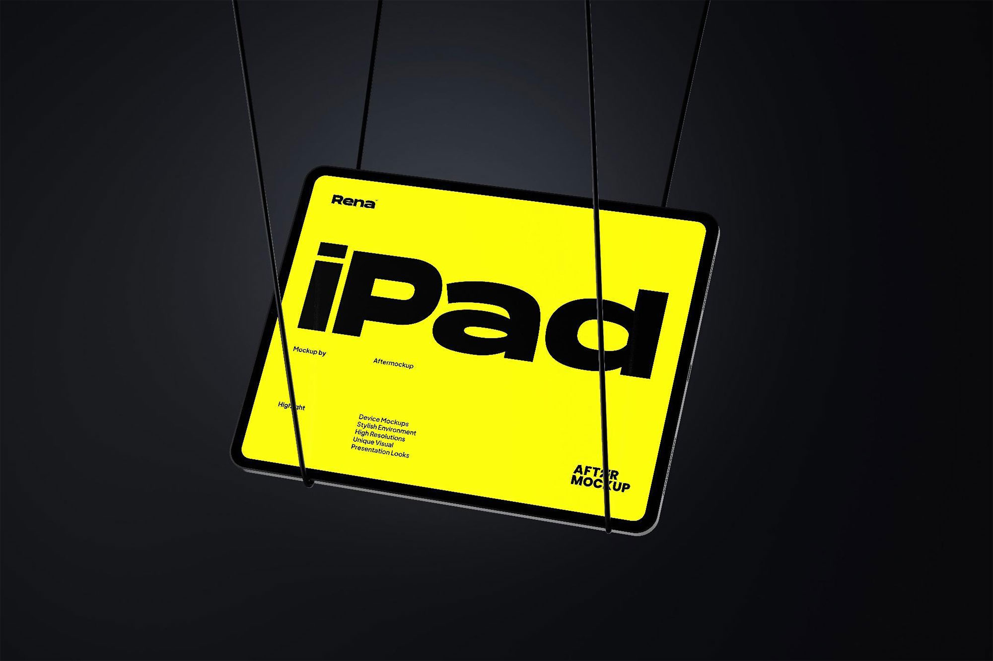 Hanging iPad Mockup preview