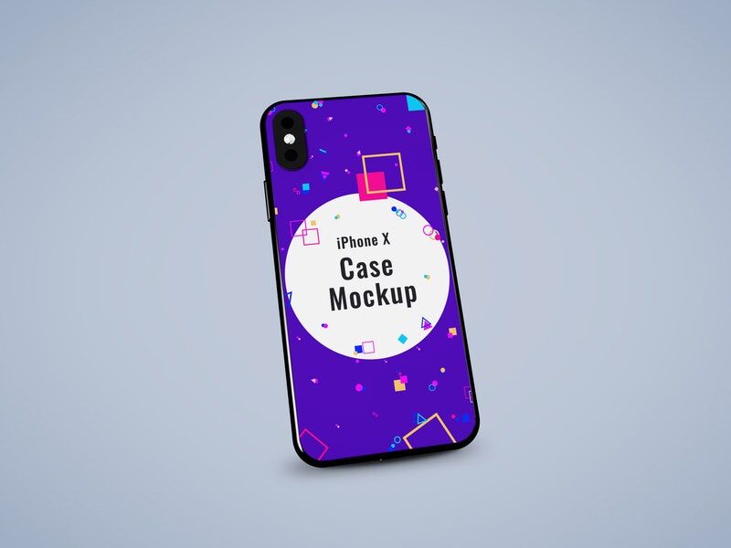 Mockup of the iPhone X Case Standing in Front View