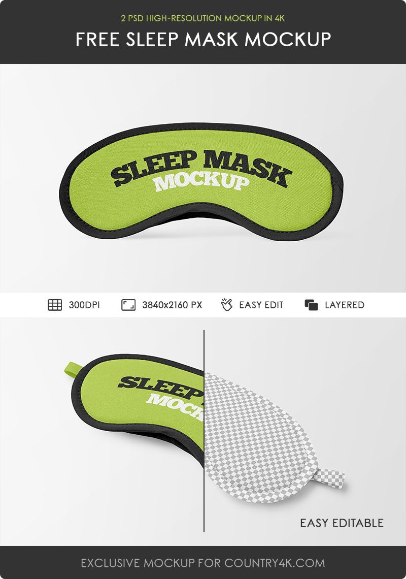 2 Sleep Mask Mockups from Different Angles preview
