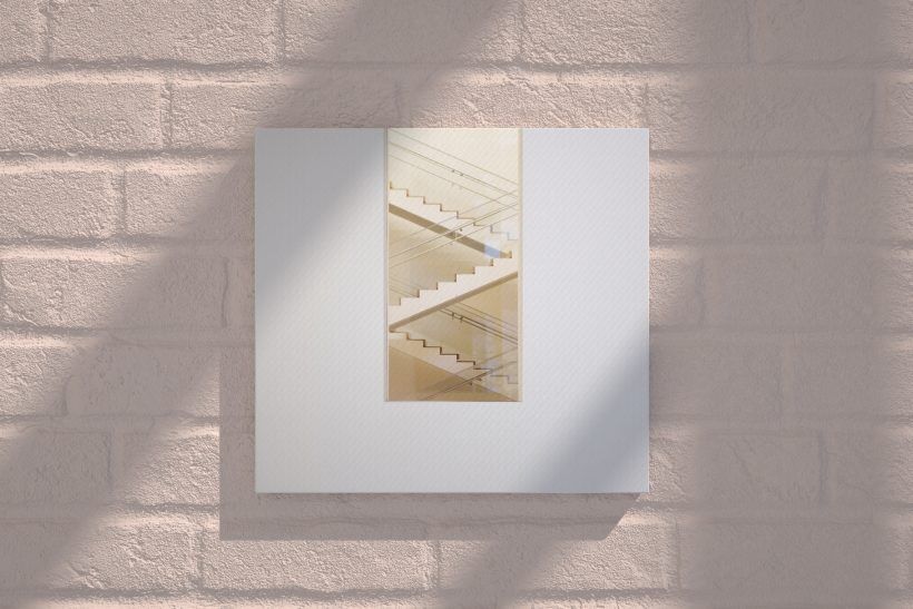Square Canvas on a Brick Wall Mockup