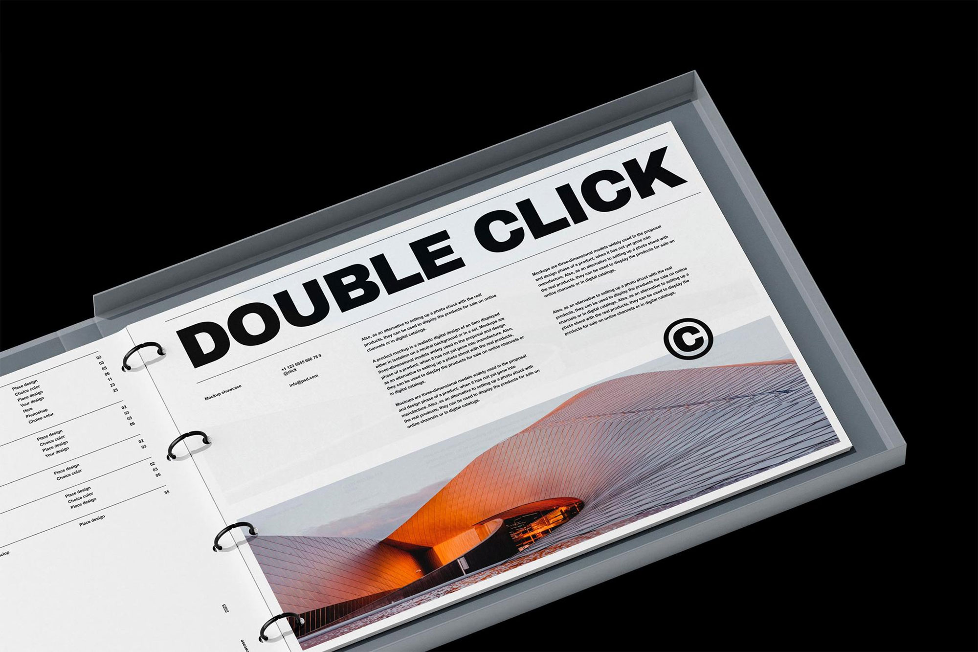 Open Ring Binder Mockup