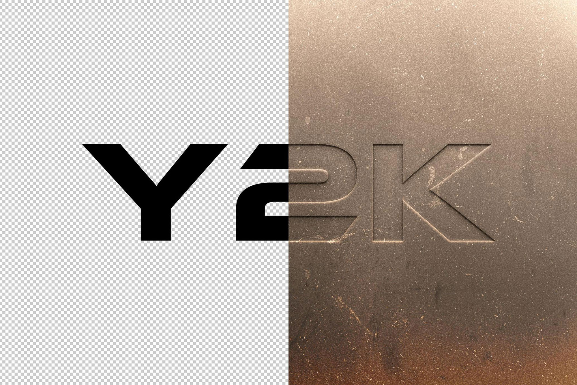 Pressed Text and Logo Mockup