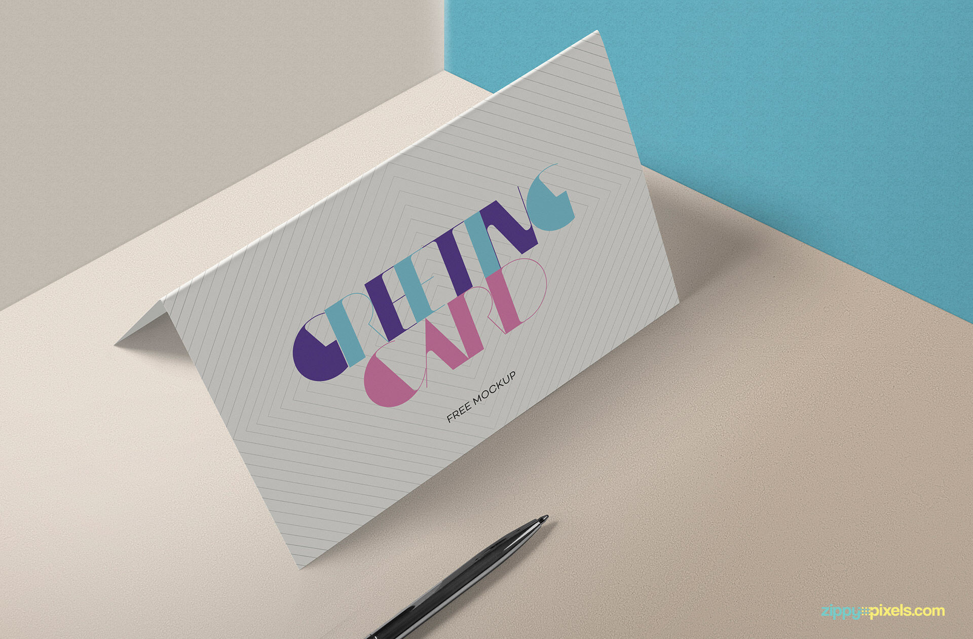 Back of a Bi-Fold Invitation Card Mockup preview