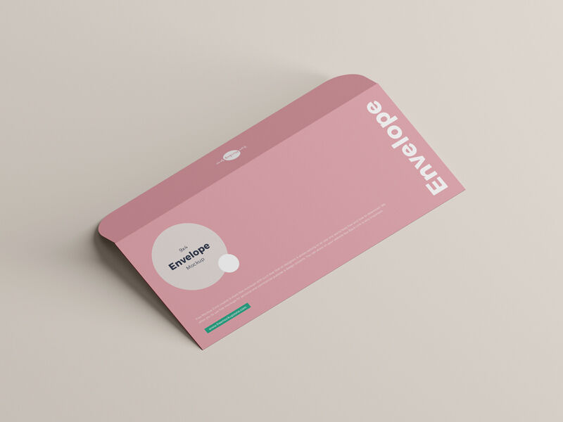 Envelope Laying Faced Down with Open Flap Mockup preview
