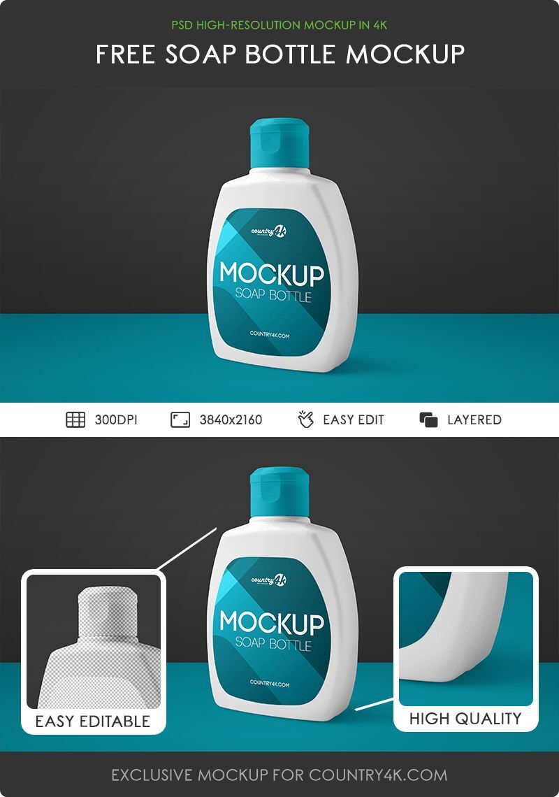Plastic Liquid Soap Bottle Mockup preview