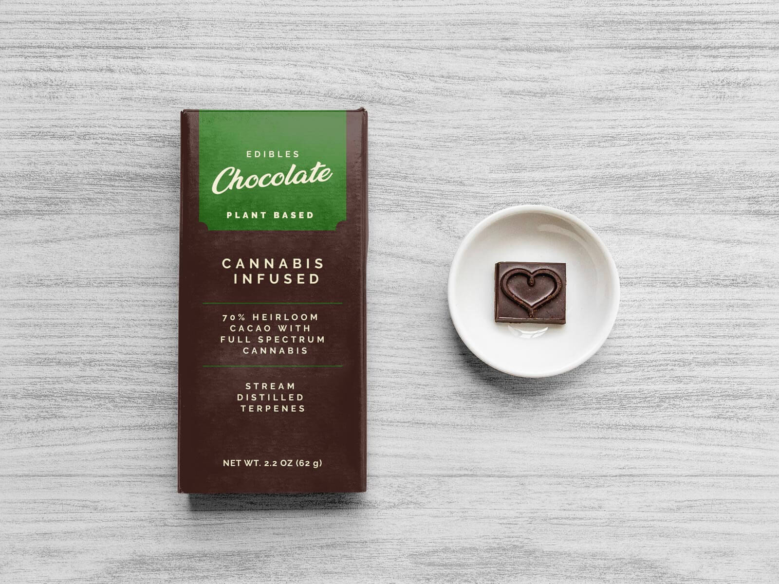 Top View of a Chocolate Bar Packaging Mockup