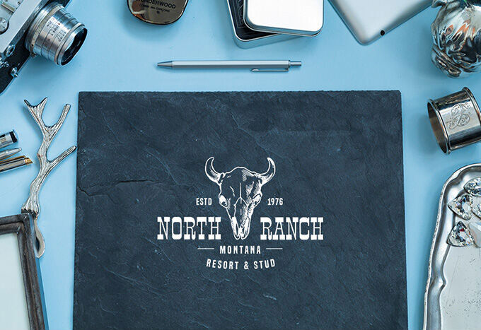 Two Stationery Scene Creator Mockups in Top View preview