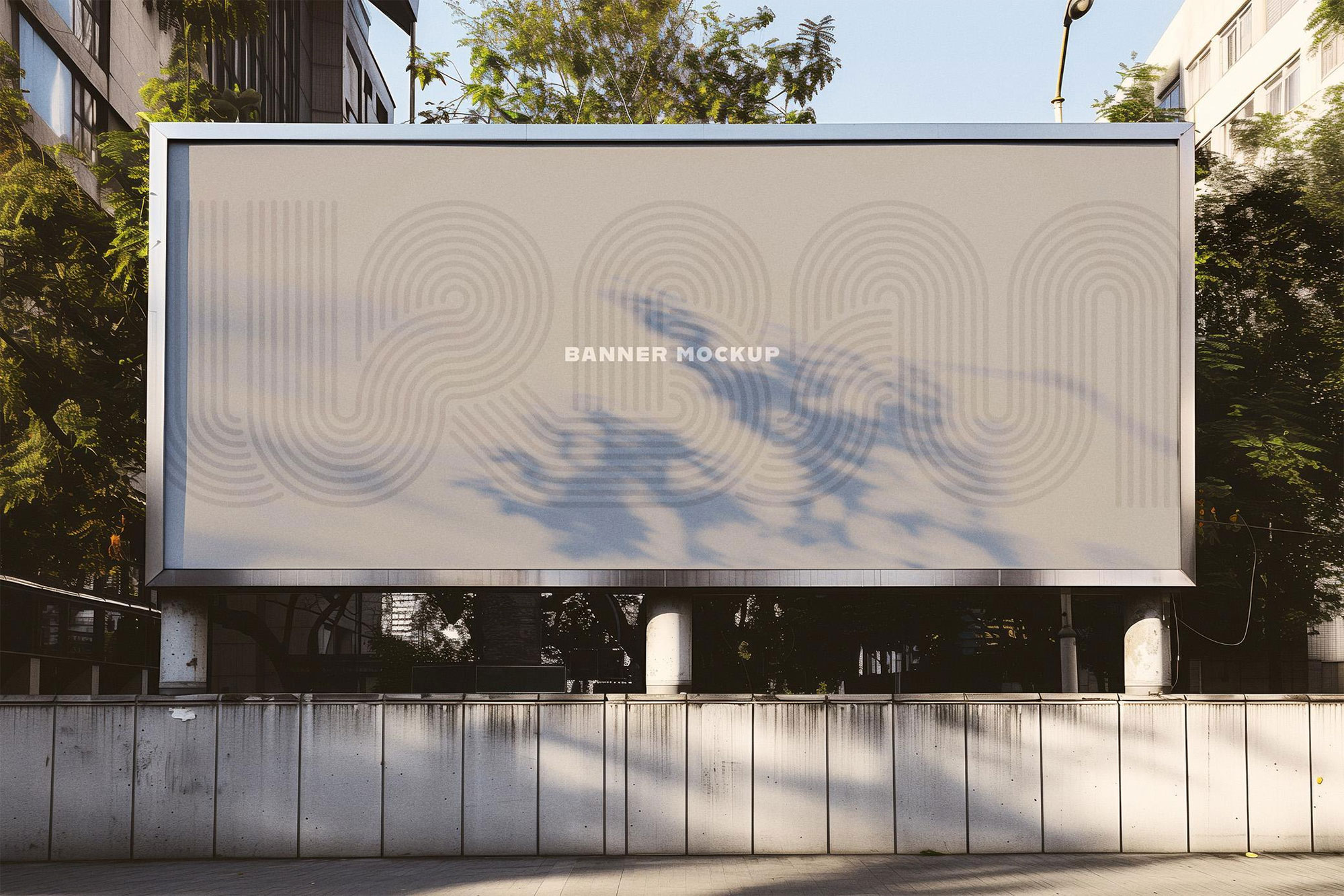 Rectangular Urban Banner Mockup preview