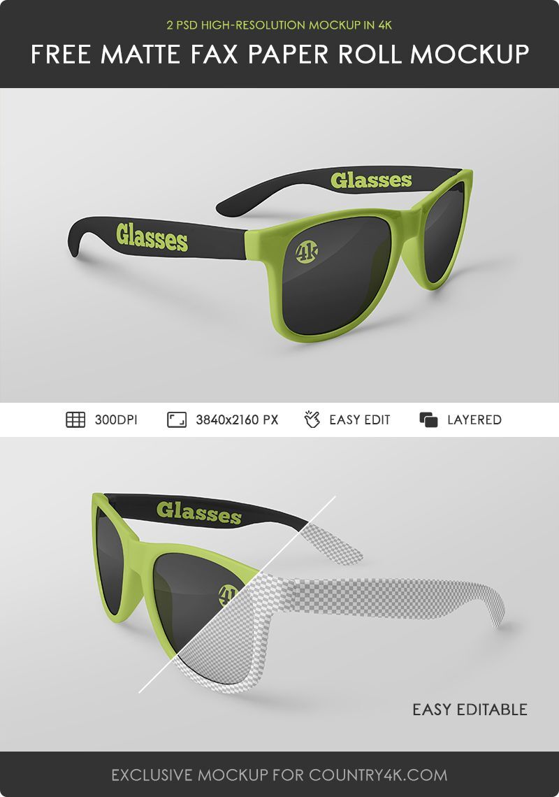 2 Angled View Wayfarer Glasses Mockups preview
