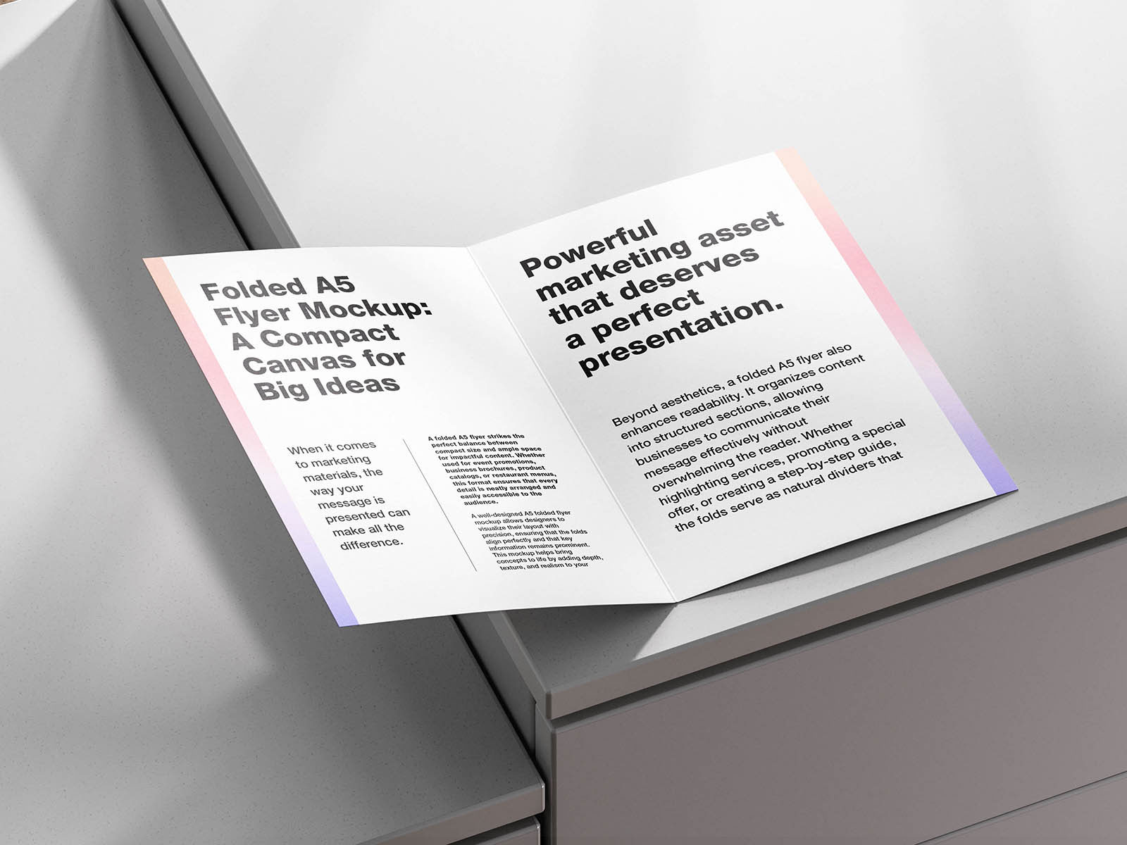 4 Folded A5 Flyer Mockups preview