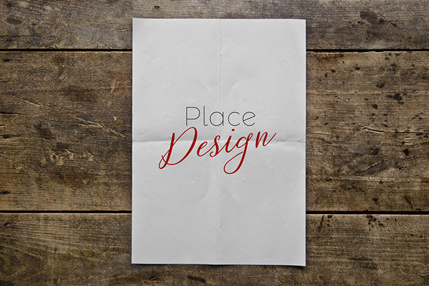 A4 Poster Mockup from Top View preview