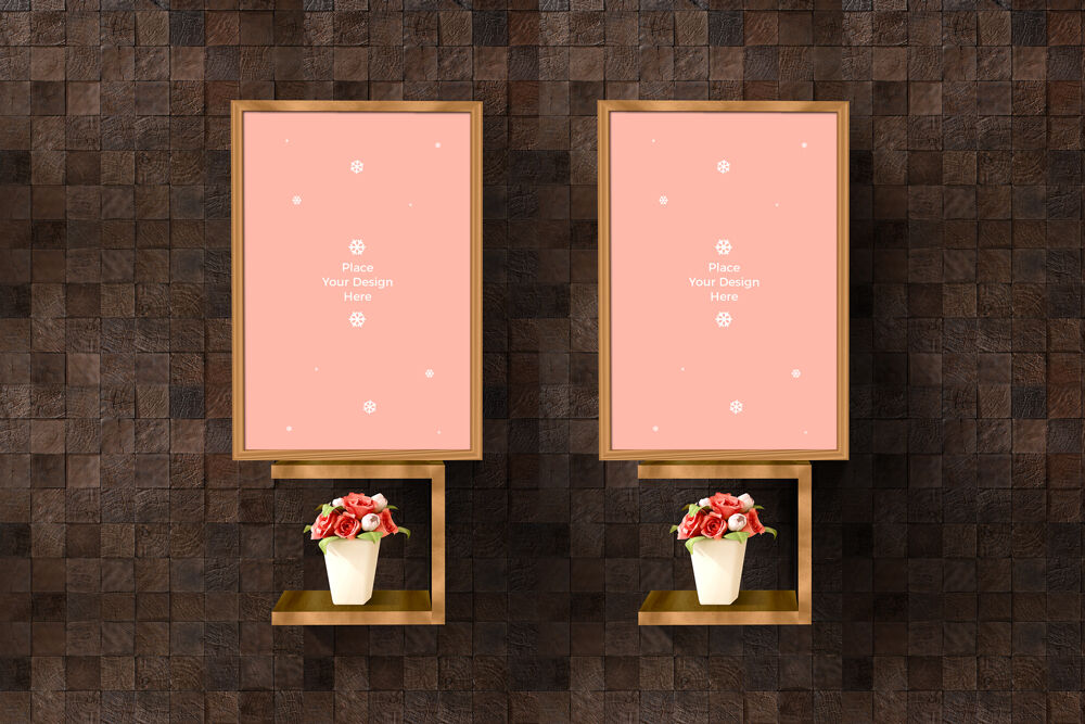 Double Interior Panel Frames Mockup preview