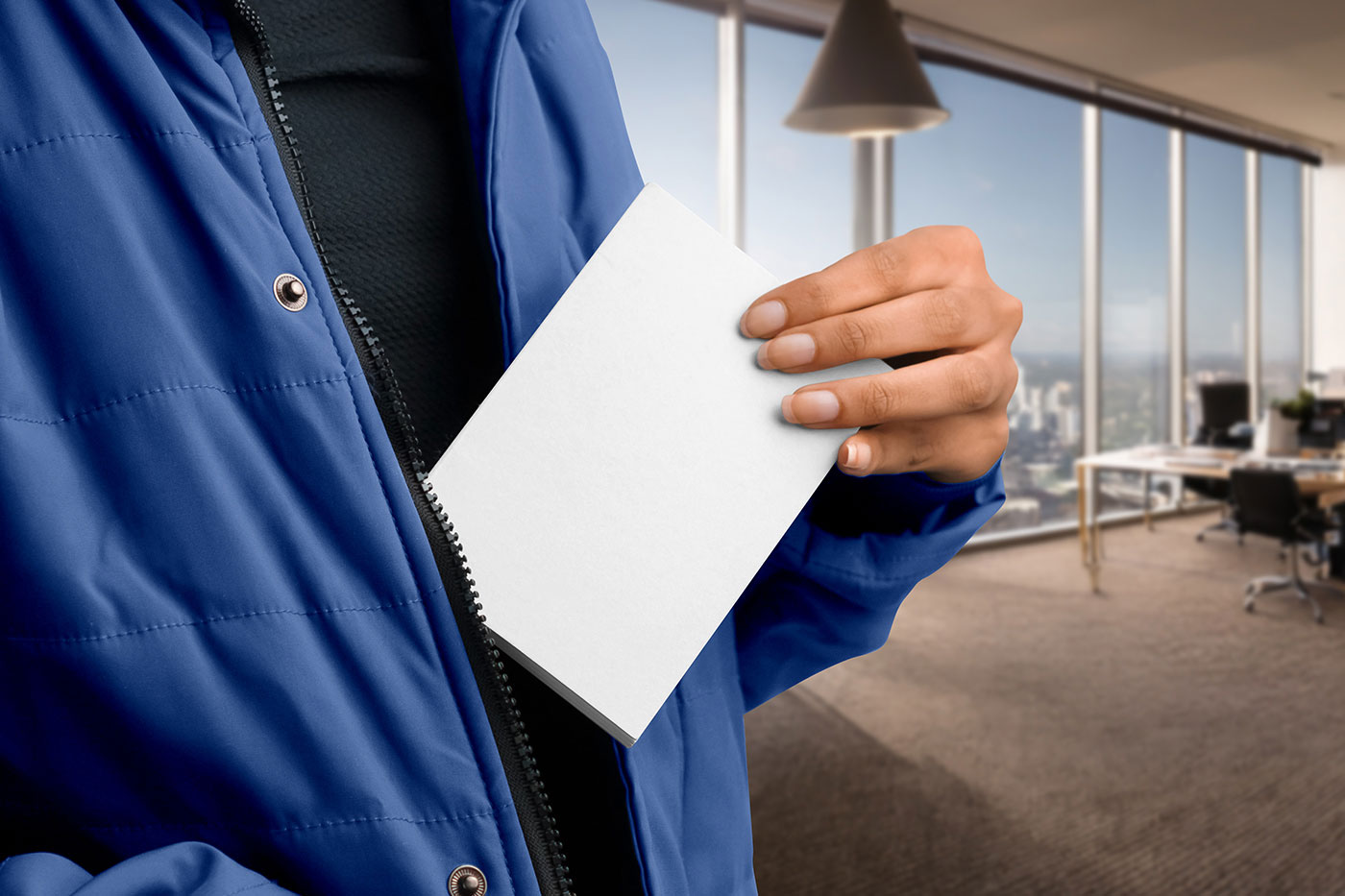 Notebook in Hand Mockup preview
