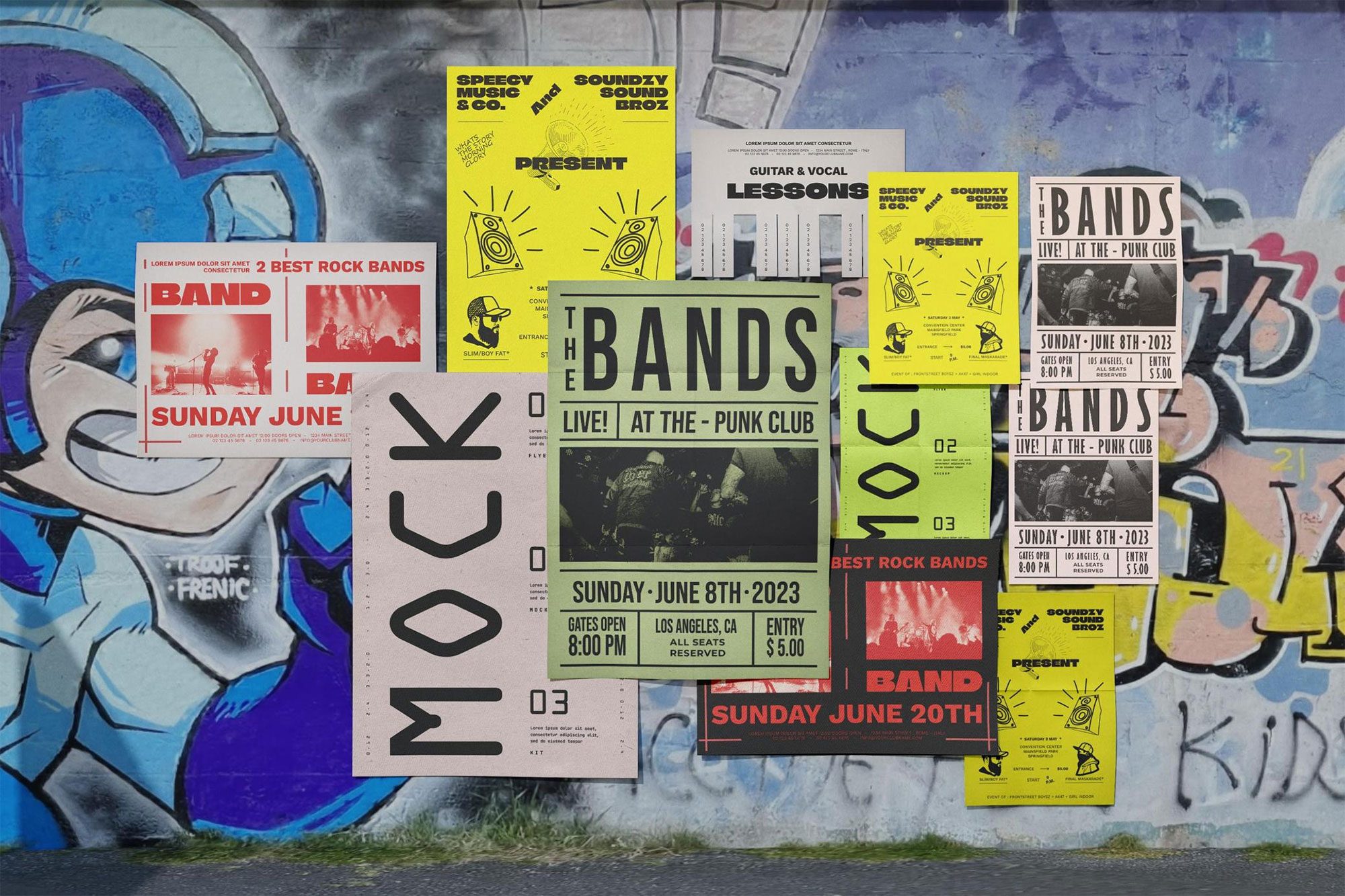 Posters Covered Wall Mockup preview