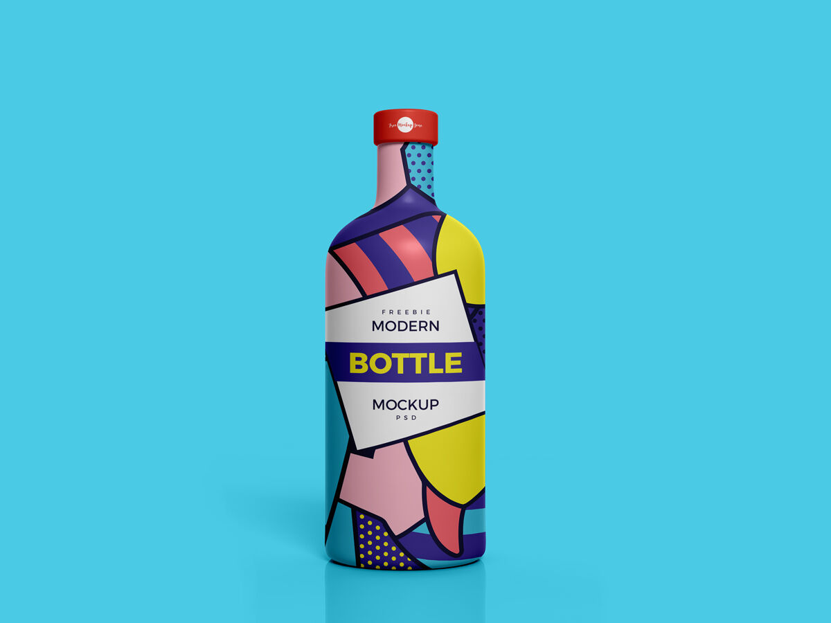 Front View of a Modern Brand Bottle Mockup preview