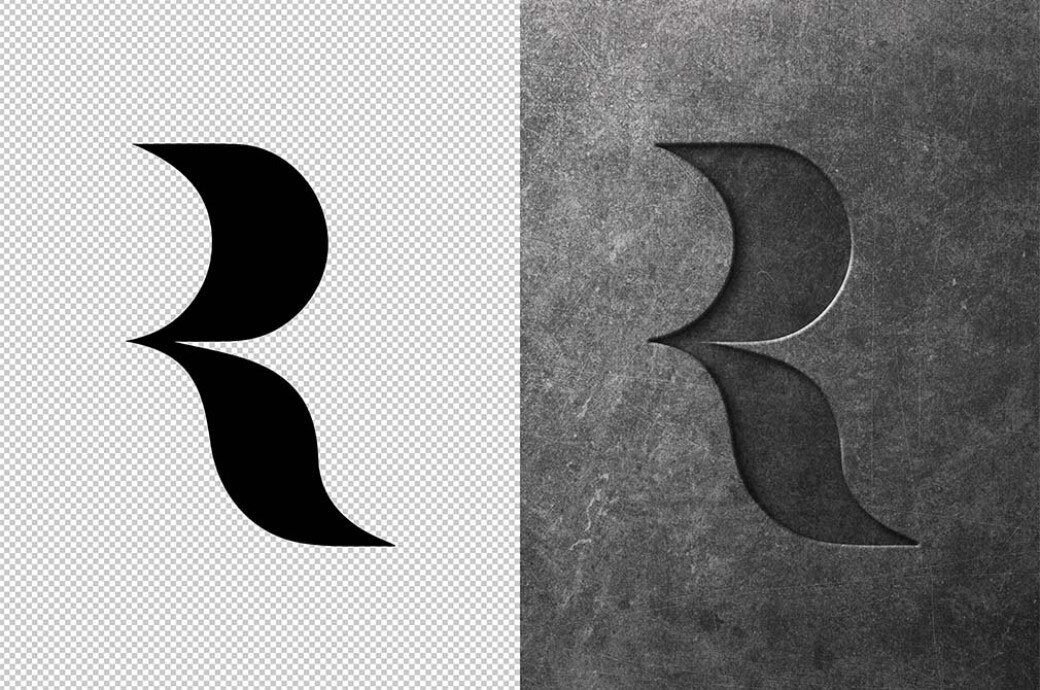 Concrete Text Effect and Logo Mockup