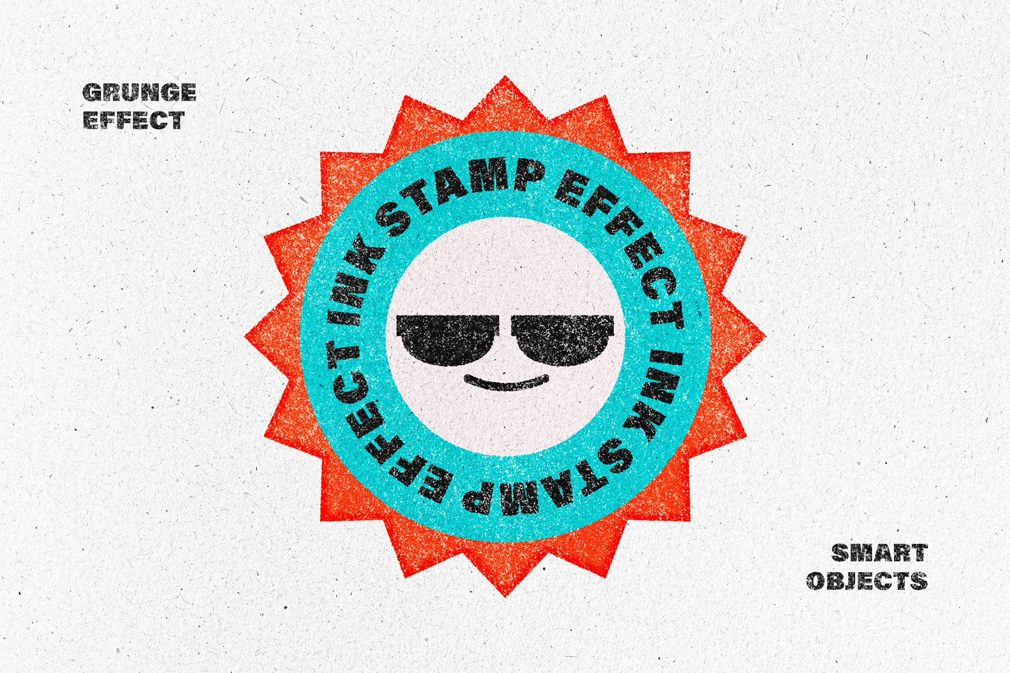 Grunge Ink Stamp Text and Logo Effect