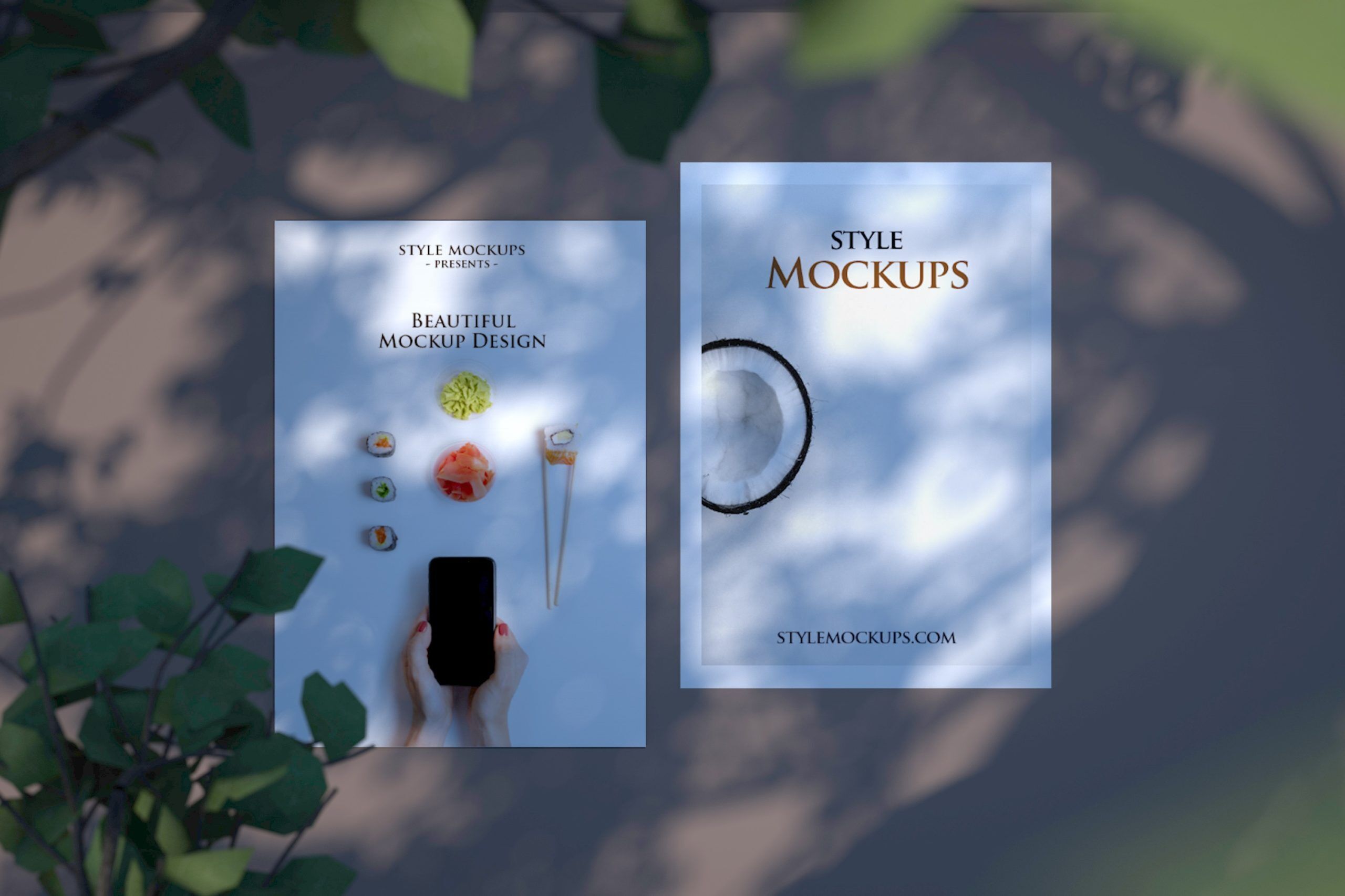 Top View of A5 Flyer Mockup in Realistic Environment