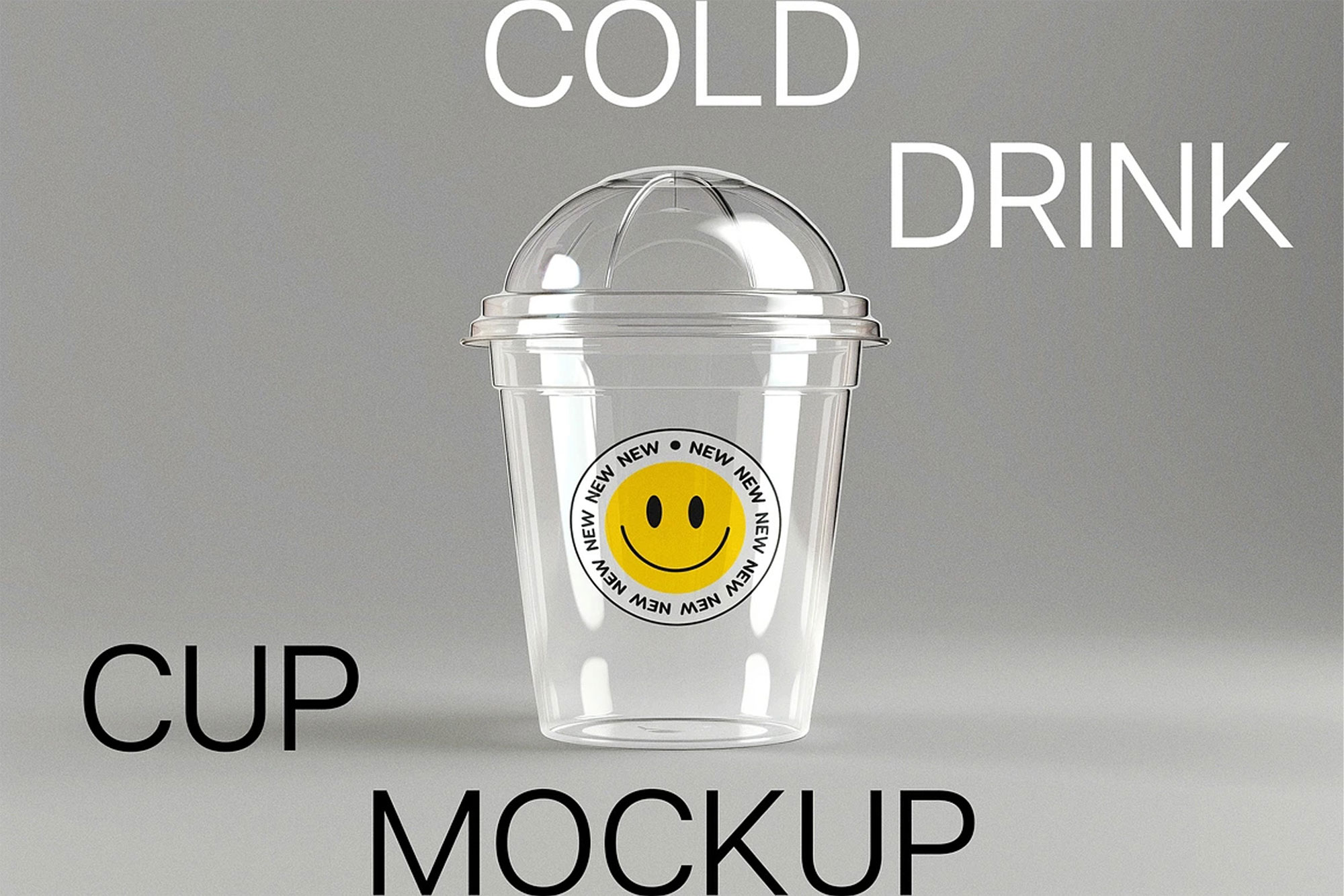 Cute Cold Drink Cup Mockup