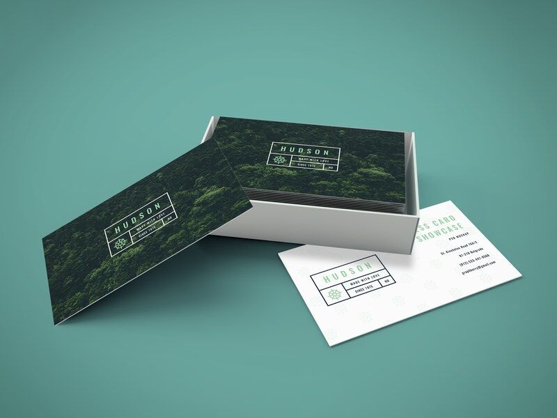 Business Card Stack in a Box Mockup preview