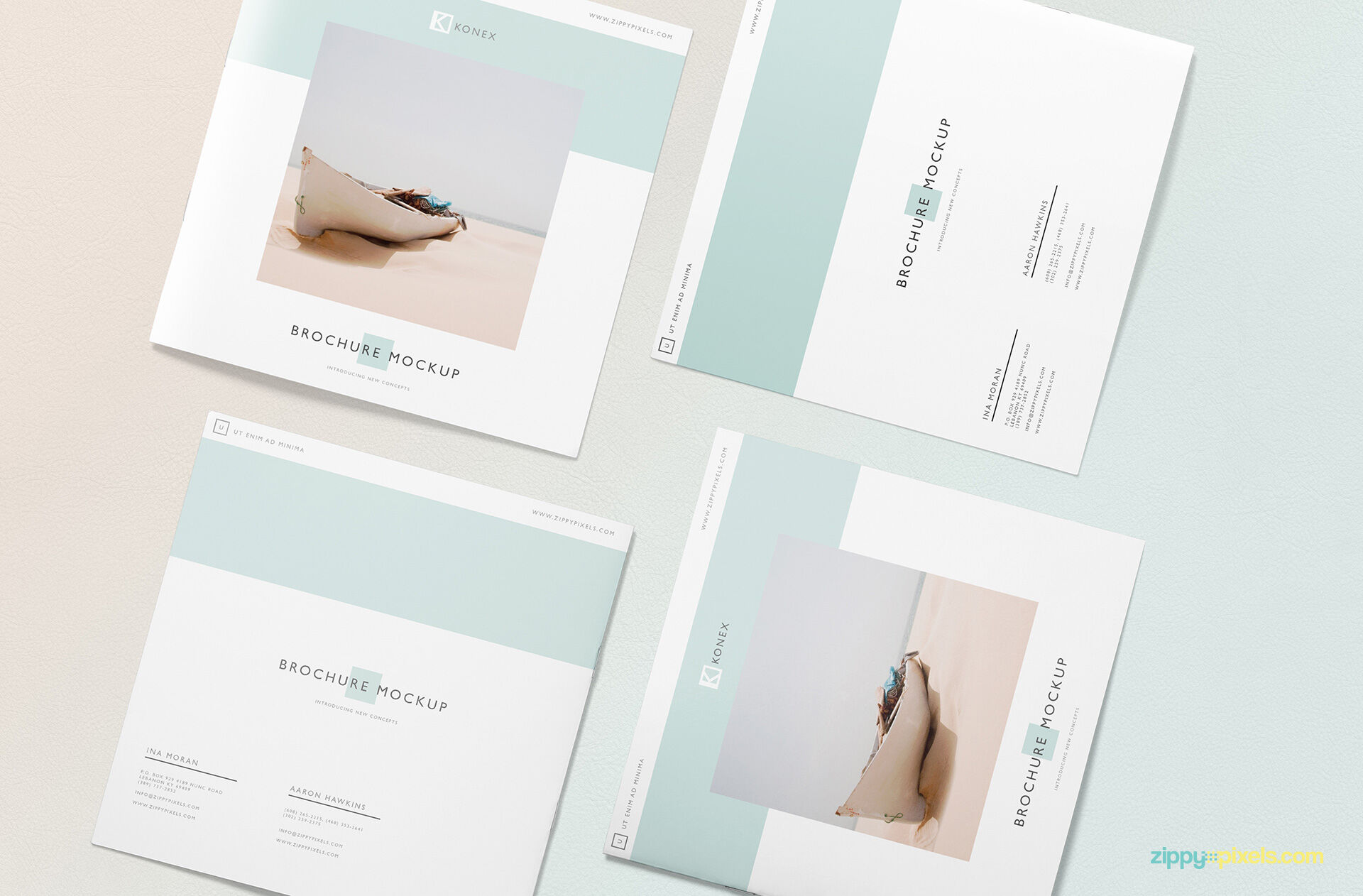 Square Brochure Mockup in Different Angles preview