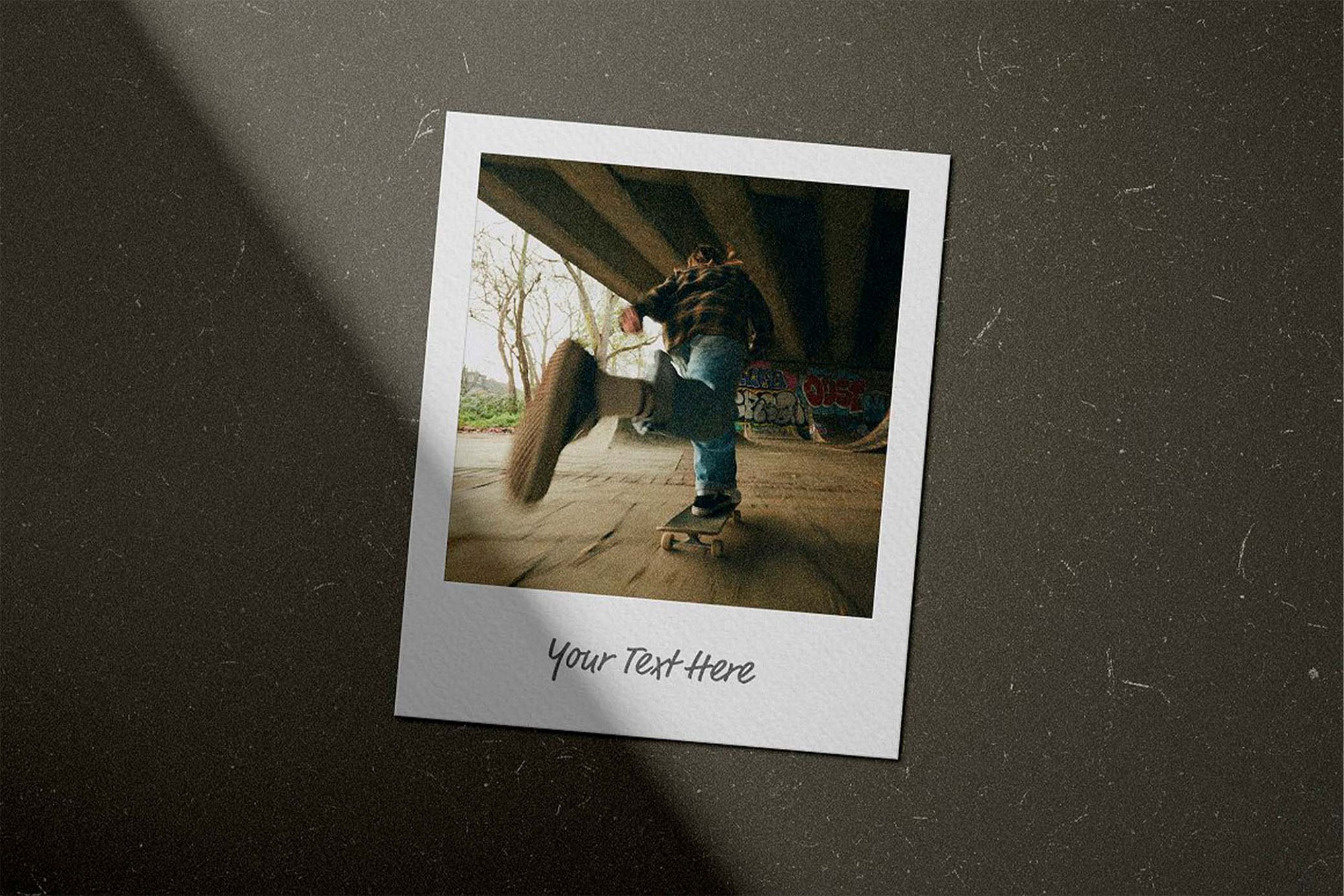 Rustic Polaroid Frame Mockup preview