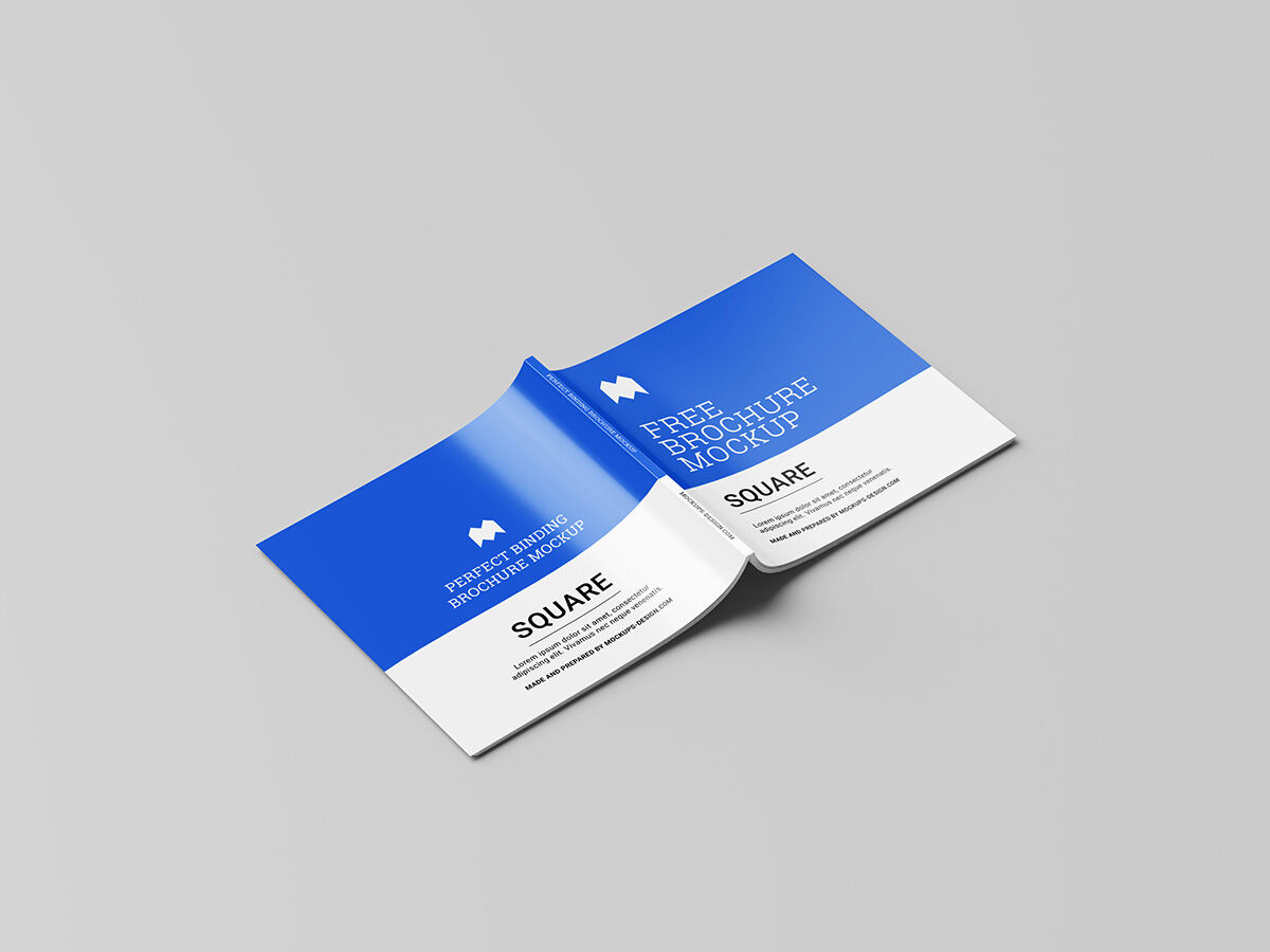 6 Paperback Binding Square Brochure Mockups preview
