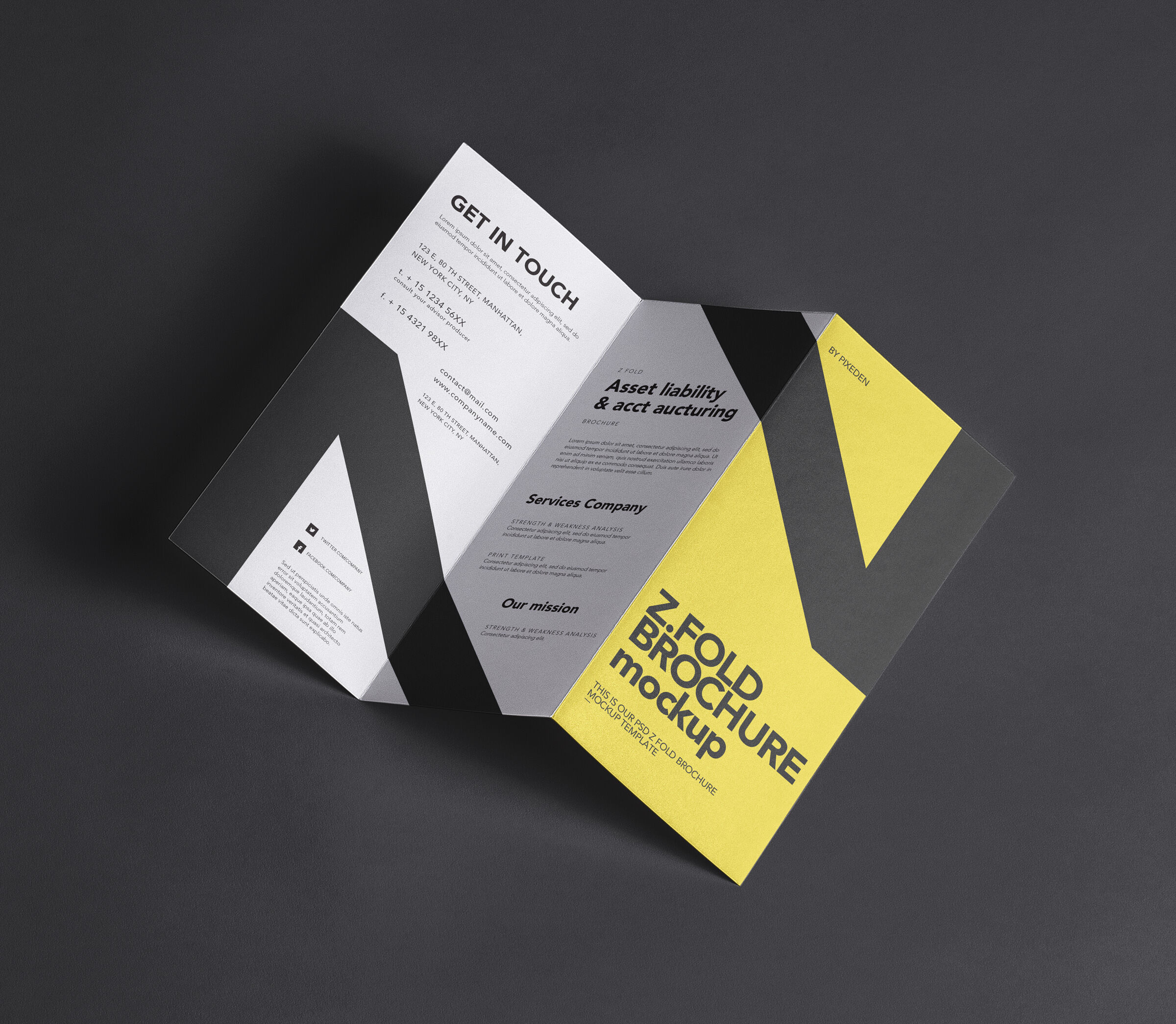Classic Z Fold Brochure Mockup preview