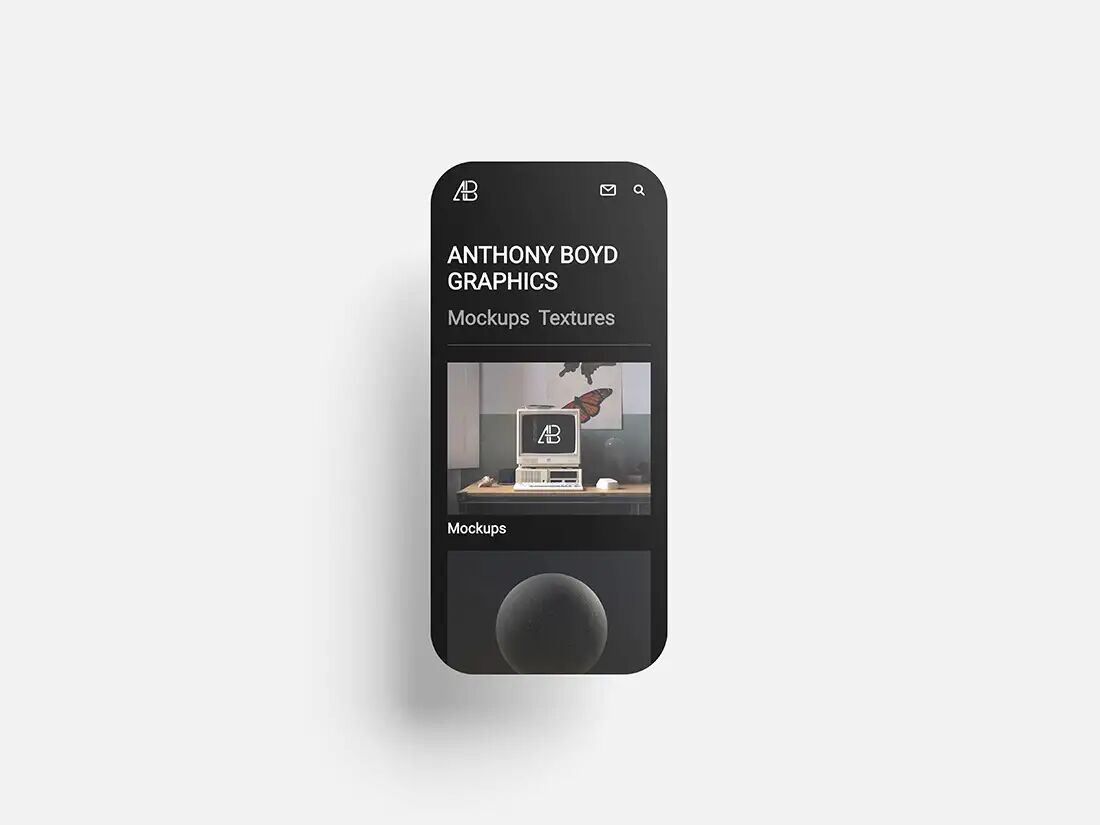 Rounded Smartphone Screen Set Mockup preview